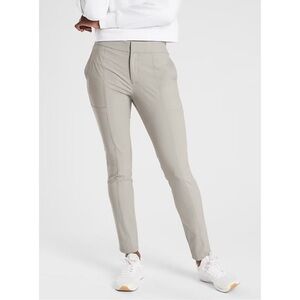 Athleta Women’s Wander Stash Skinny Pants Sculptek Waistband in Light Gray 8